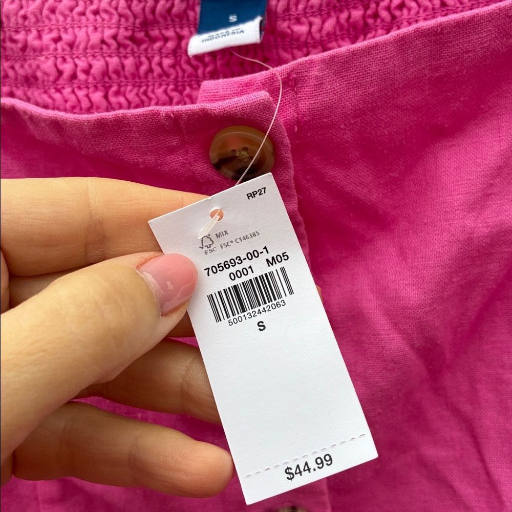 Old Navy Linen Blend Pink Dress - Picture 4 of 10